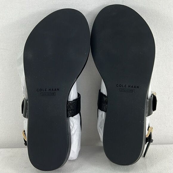Cole Haan Francine Demi Sandals- Black Leagther- Size 5 B- NIB - Picture 6 of 7